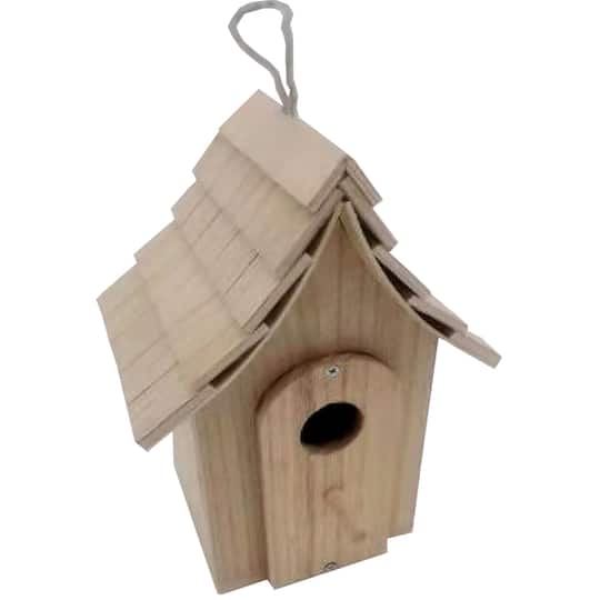 Santa's Workshop 9" Cottage Bird House By Santasworkshop in Brown | 9" x 7.8" | Michaels®
